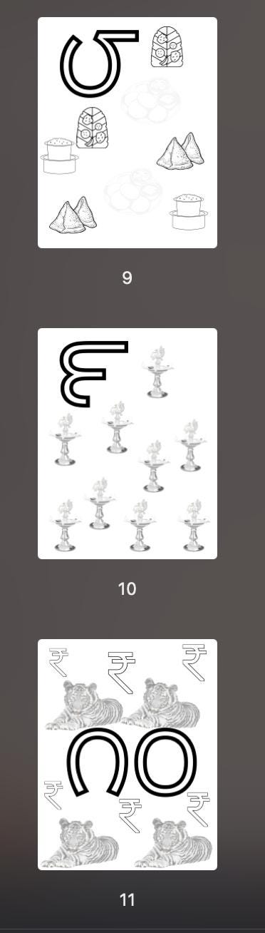Telugu Numbers Coloring Pages – Kids Learning Printable (Digital Download)