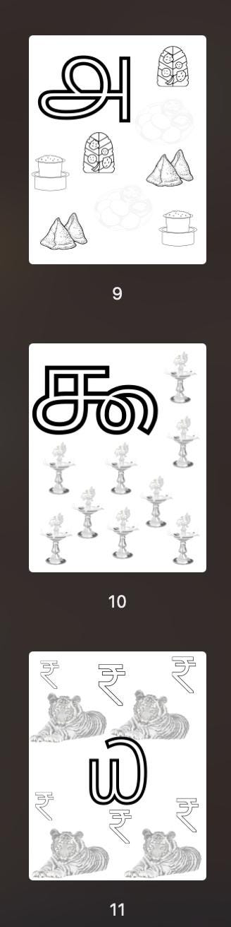 Printable Tamil Numbers Coloring Pages – Educational Activity (Digital Print)