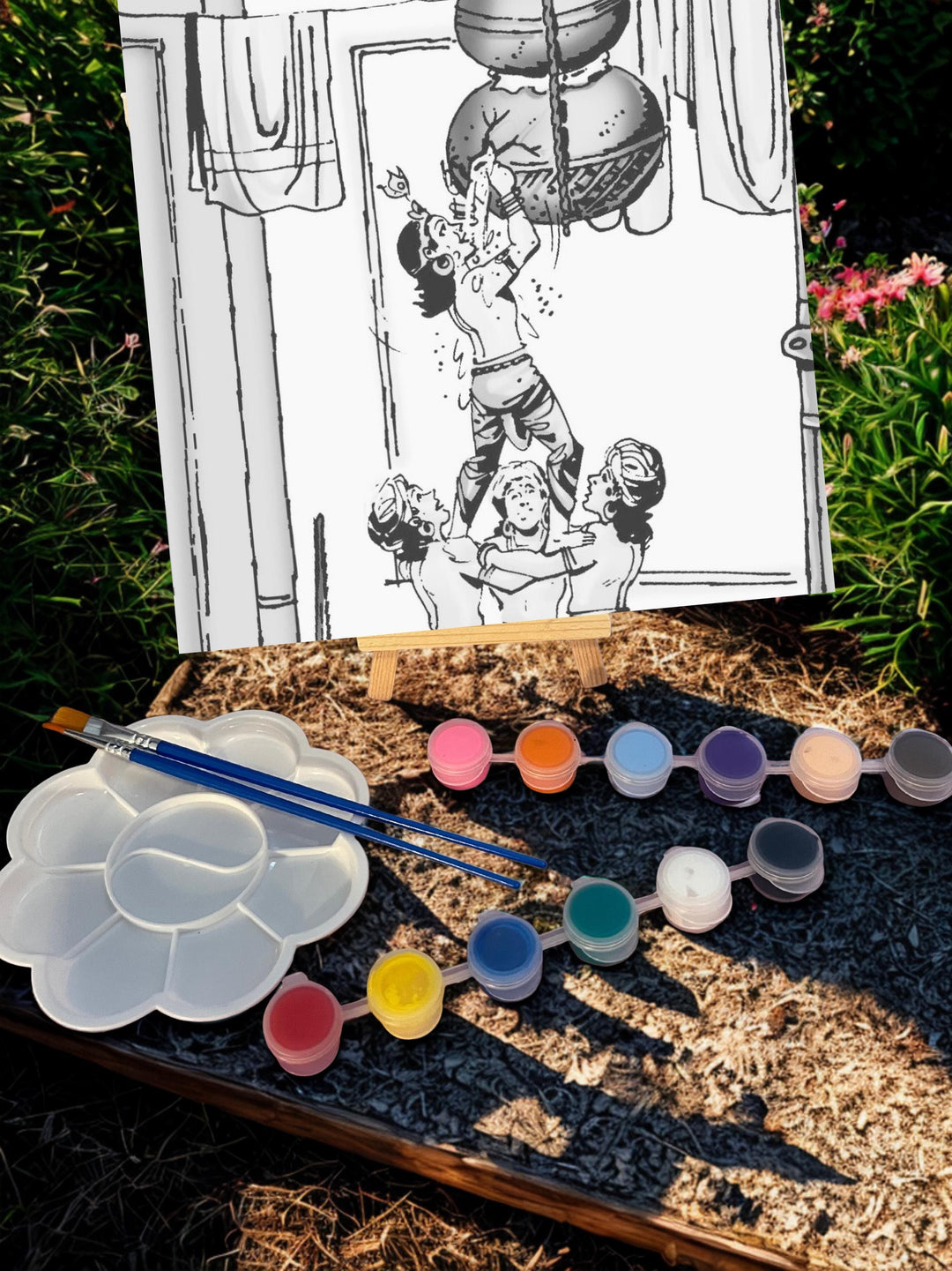 Krishna Butter Art Kit – Mythology-Inspired DIY Painting Set 6"X6"