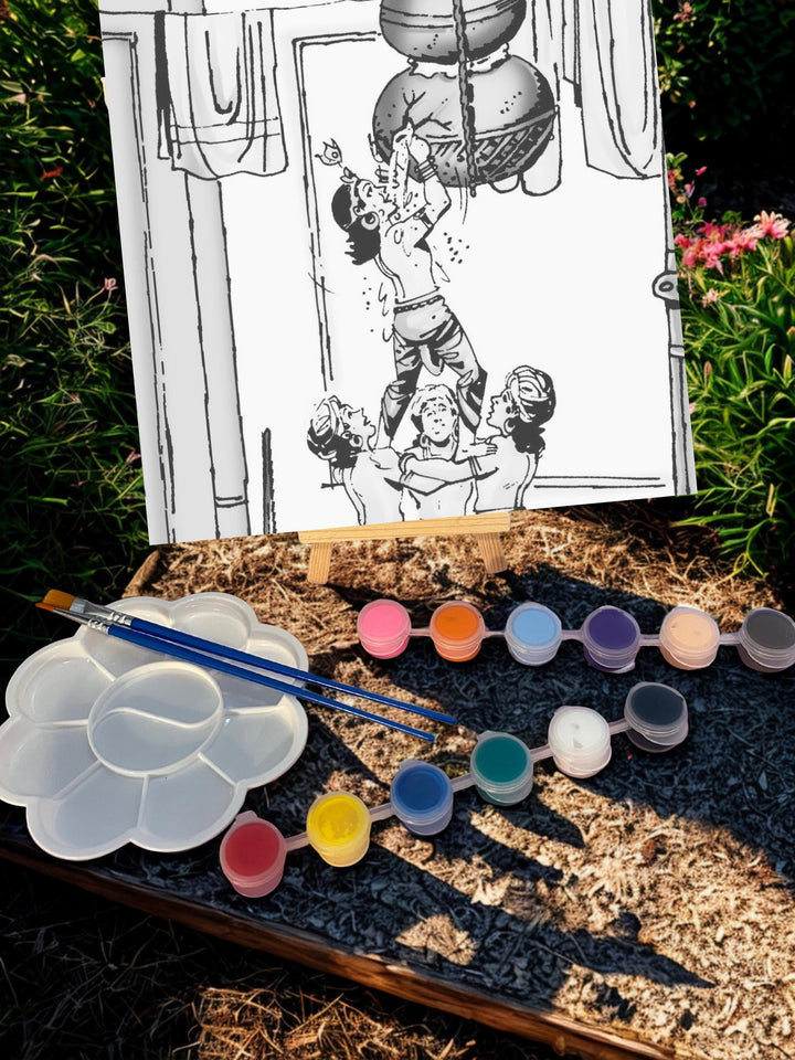 Krishna Butter Art Kit – Mythology-Inspired DIY Painting Set 6"X6"