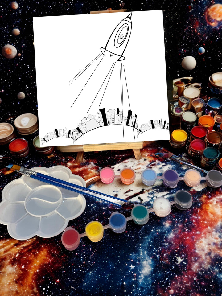 Suppandi rocket Art Kit – Tinkle-Inspired DIY Painting Set 6"X6"