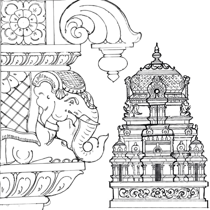 South Indian Temple Painting Kit | DIY Art Craft, Cultural Gift