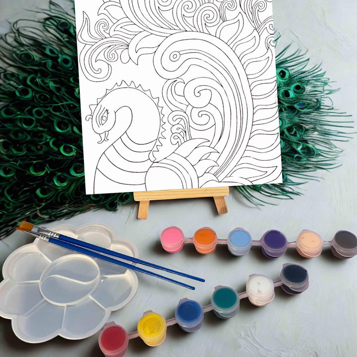Peacock DIY Painting Kit – Cultural Art Craft for Kids &amp; Adults